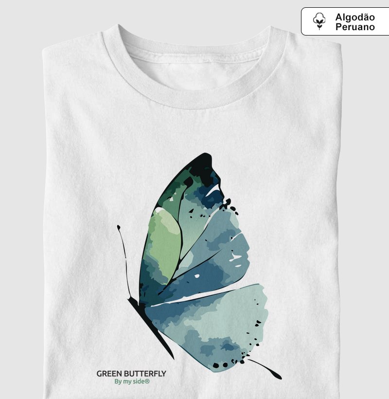 GREEN BUTTERFLY 01 - Algodão Peruano