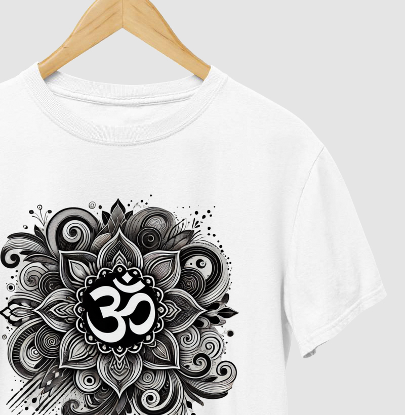 Mandala Om Preto e Branco