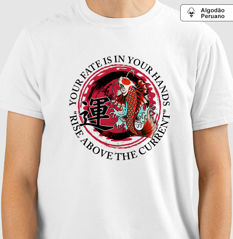 Estampa: Koi Ascendente - DESTINO & SUPERAÇÃO  運 (Un)