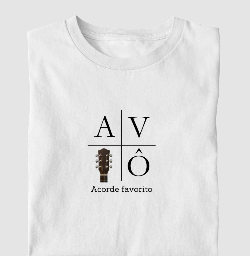 AVÔ, ACORDE FAVORITO (VIOLÃO) - Camiseta