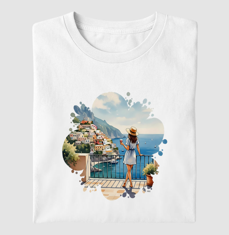 Camiseta Algodão Premium - Charme de Capri 
