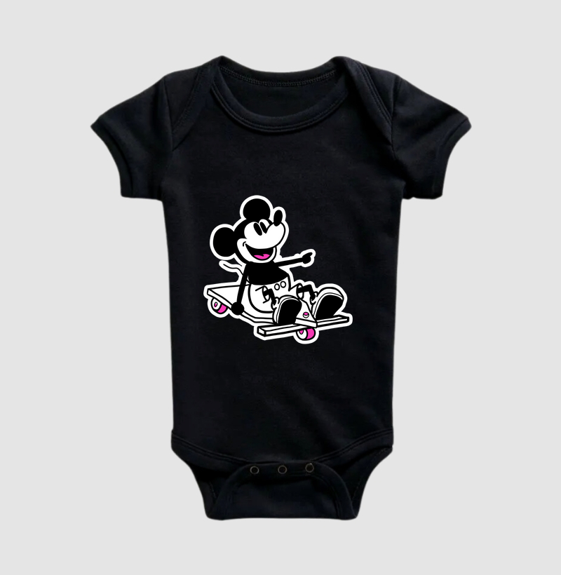 Body infantil Steamboat Willie Rolimã