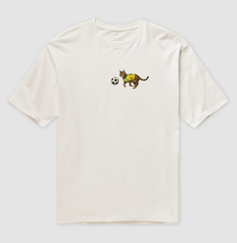 Gato Bengal - Copa do Mundo - Camiseta Oversized