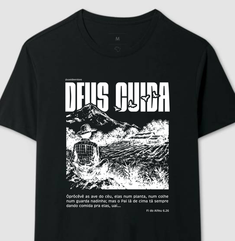 Camiseta "Deus Cuida"