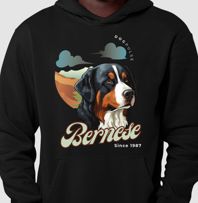 Hoodie Moletom Bernese Busto Dog Pulse