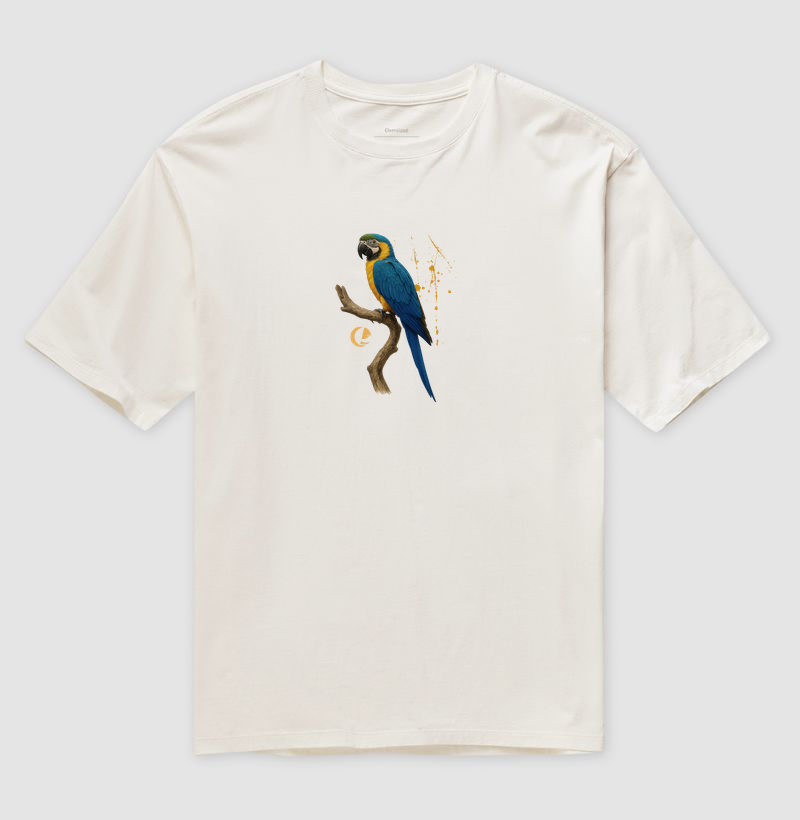 Camiseta Oversized - Arara Canindé - Camiseta Oversized