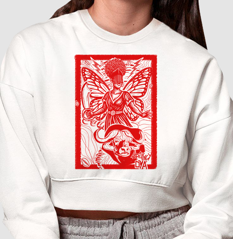 Cropped Moletom Eparrei Oyá