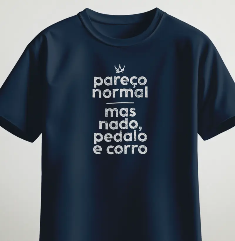 Pareço normal, mas nado, pedalo e corro