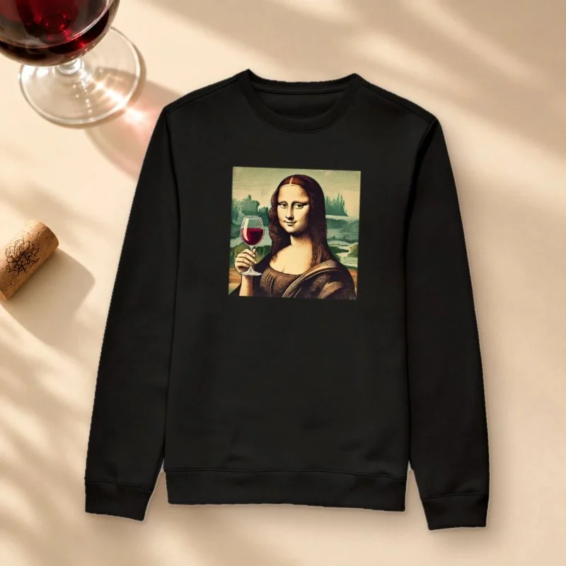 Moletom Monalisa Wine Lover - Suéter Moletom