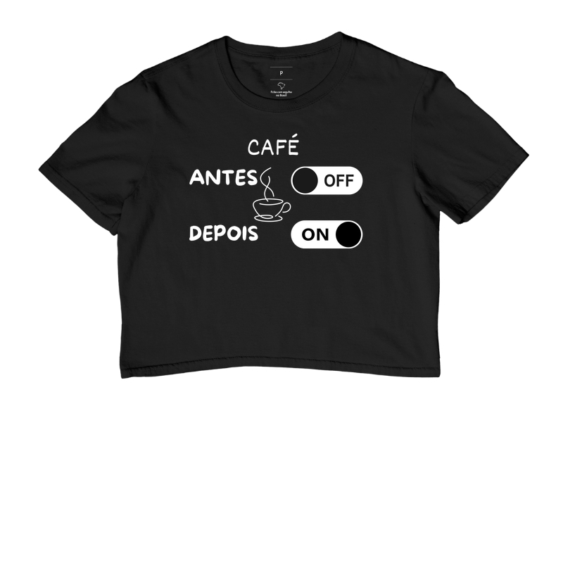 Camiseta cafe antes e depois