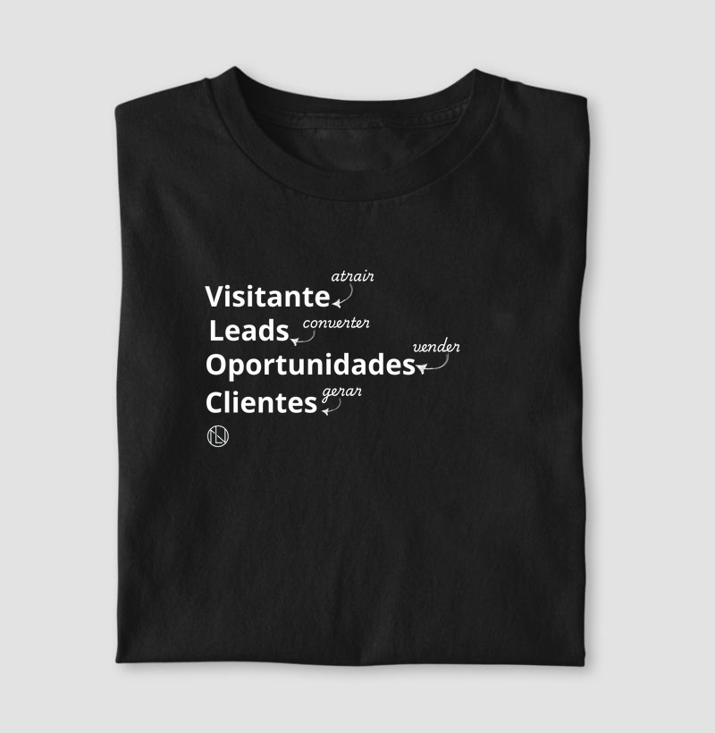 Camiseta Funil de Vendas (social media, marketing, etc)