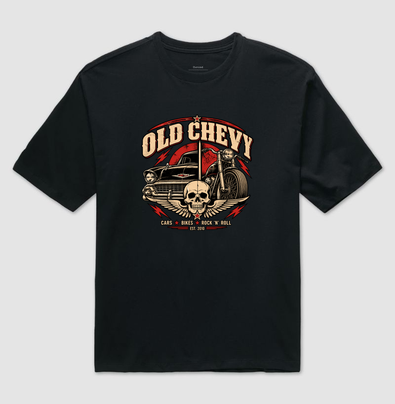 Winged Outlaw | Road Rebels - Old Chevy - Camiseta Oversized