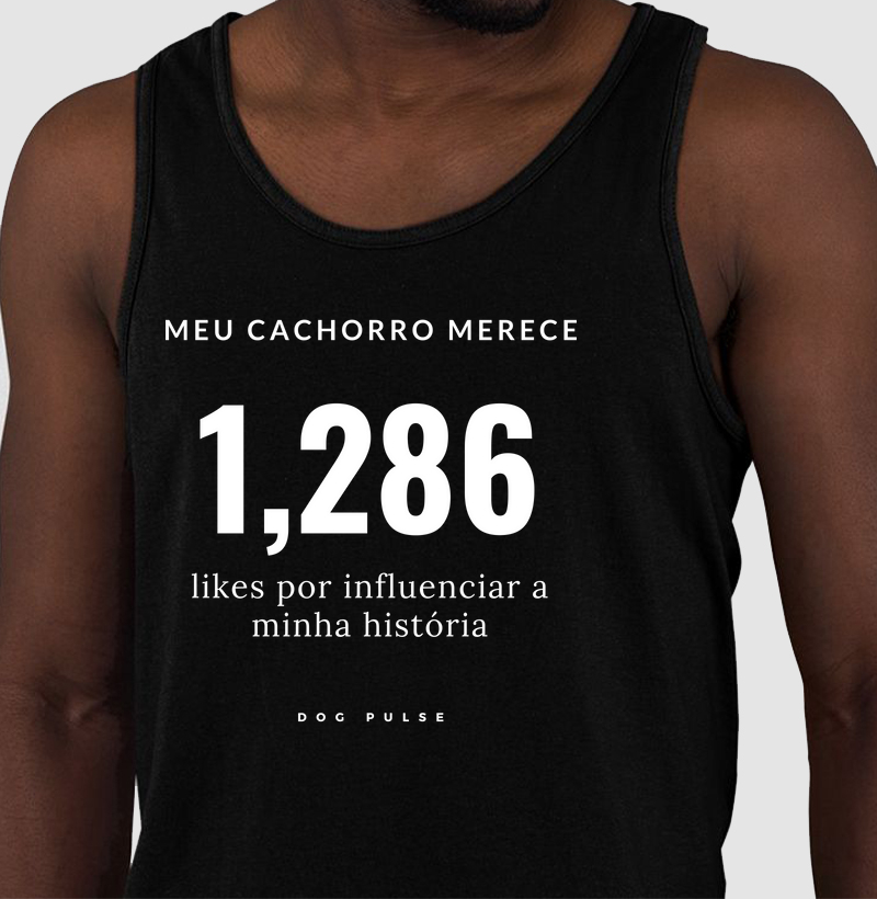 Camiseta Regata Dog Pulse Pawsitivity Collection –  My dog ​​deserves a like