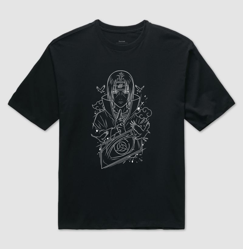 Itachi O Corvo de Konoha - Camiseta Oversized