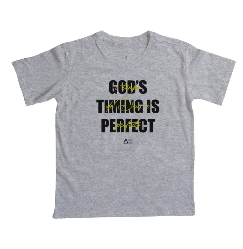 Camiseta Infantil God's timing is perfect
