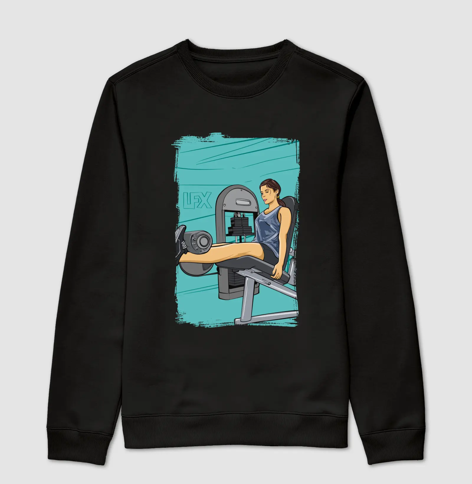 Mulher fazendo Cadeira Extensora V03