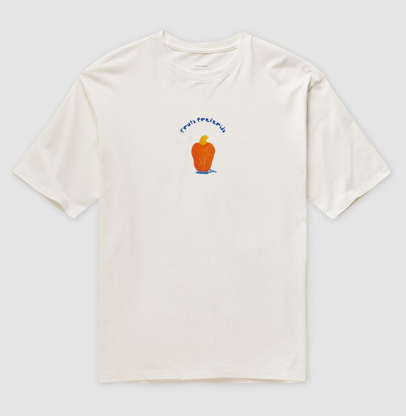 Camiseta Oversized "prefiro caju"