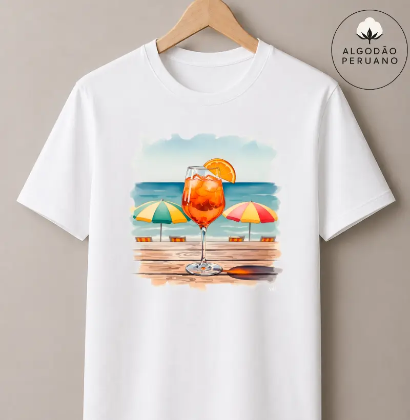 Camiseta Algodão Peruano - Praia Europeia
