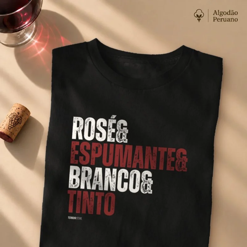 Camiseta Tipos de Vinho