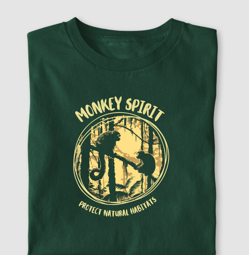 Camiseta Monkey Spirit - Protect Natural Habitat II