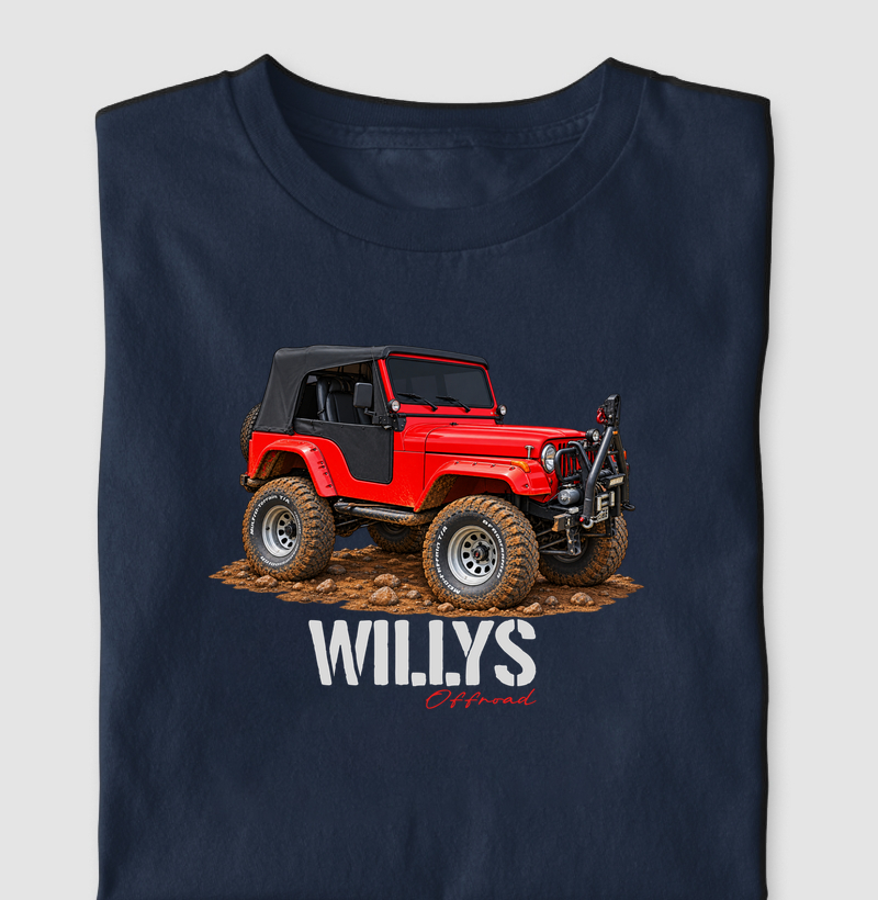 Jeep Willys Red - Camiseta