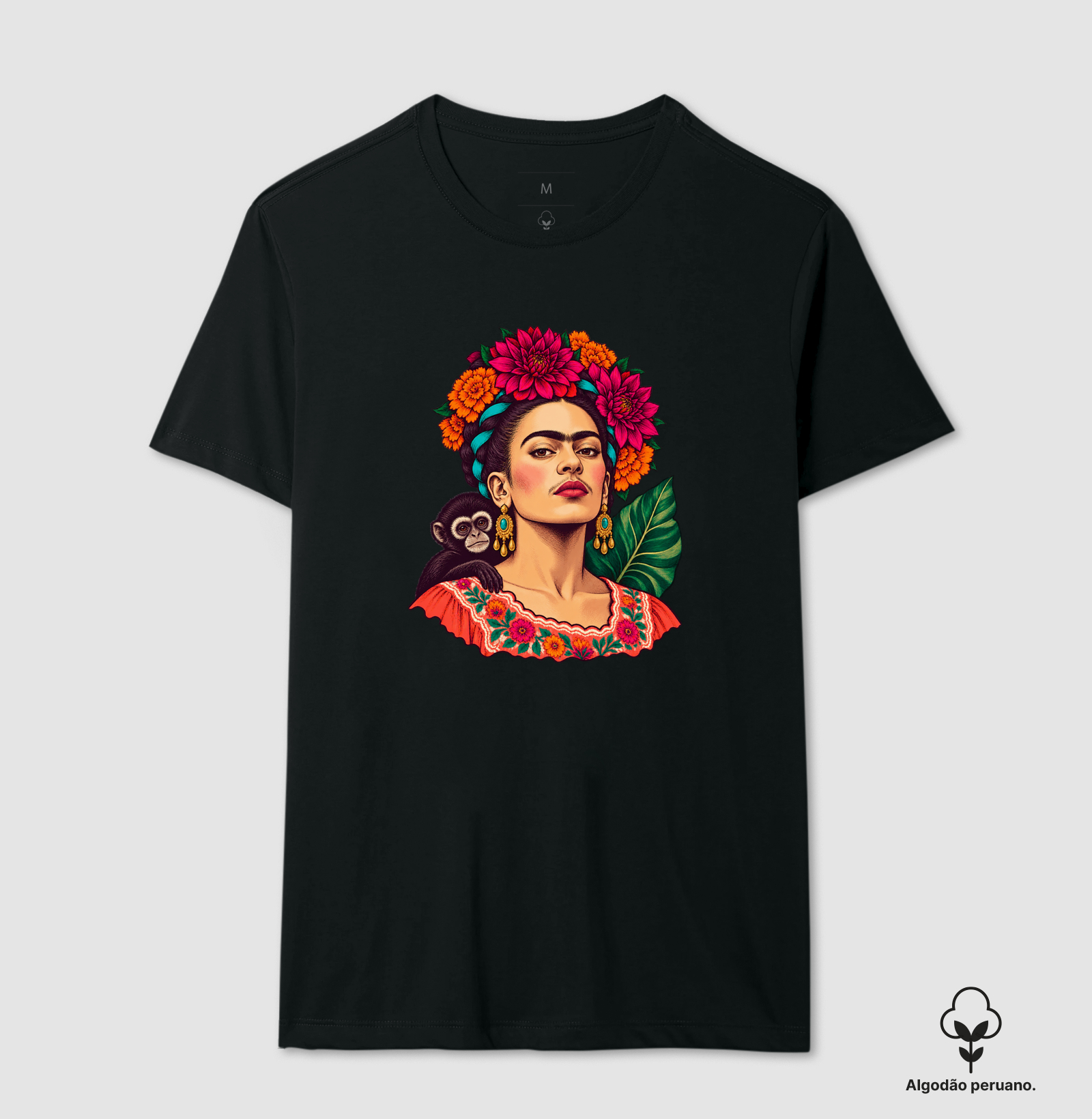 Simplesmente Frida — Camiseta Algodão Peruano