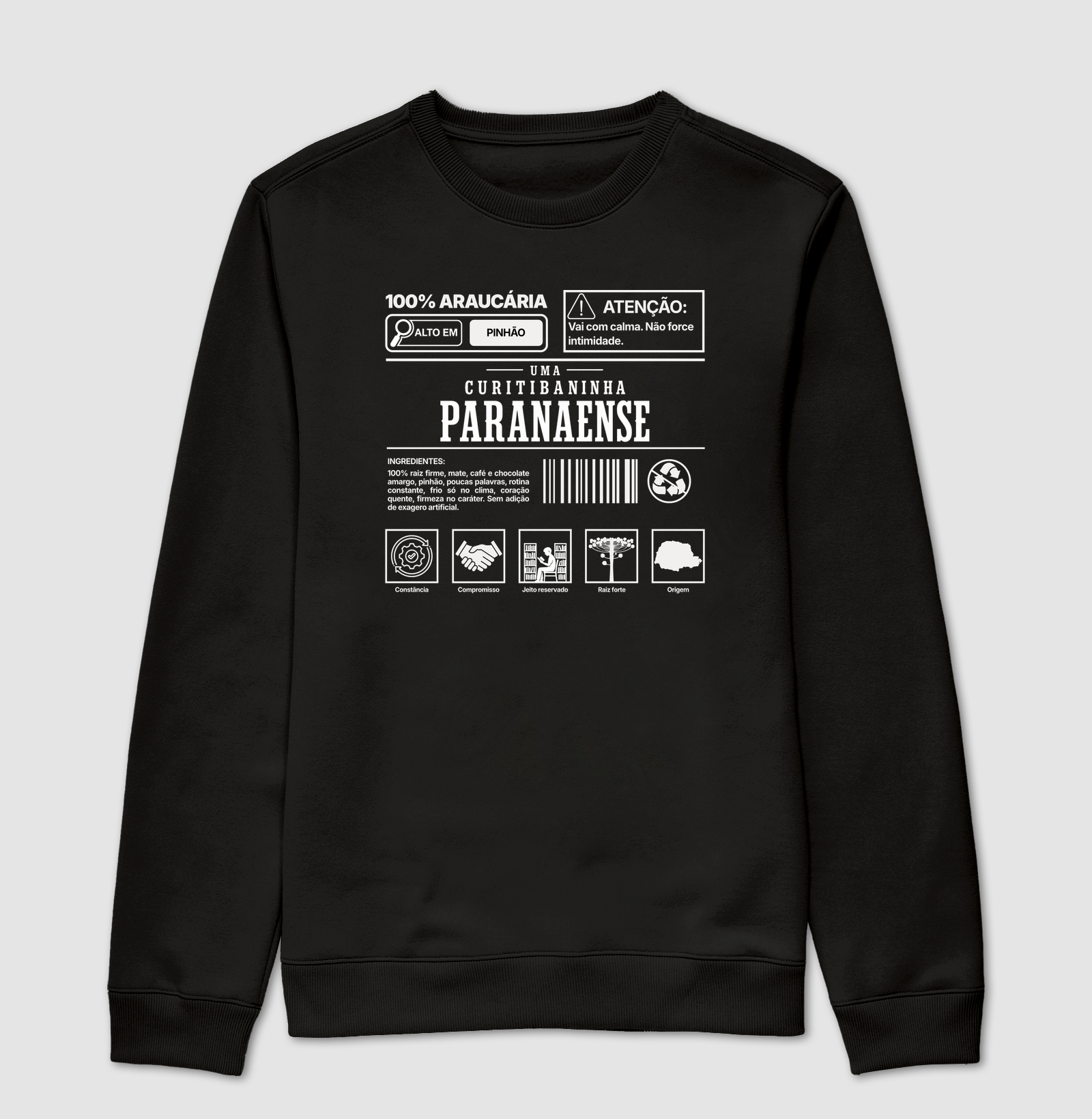 Curitibaninha Paranaense | Essencia PR - Suéter Moletom