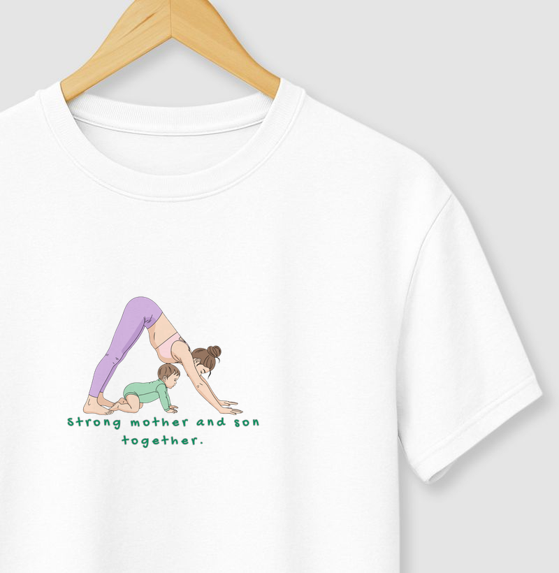 Strong Mother and Son Together - TRENO | Camiseta 100% Algodão - Camiseta