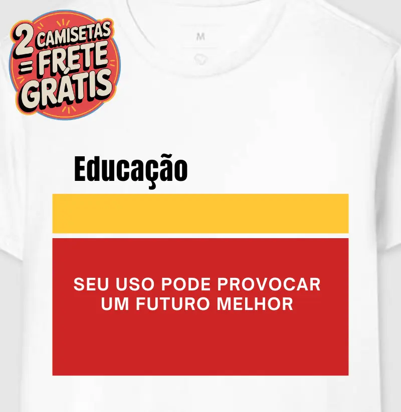Camiseta Educação Caixa de Medicamento