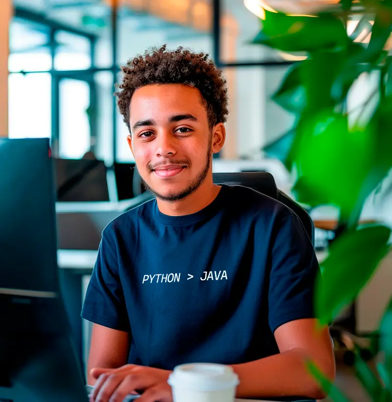 Camiseta Python Maior que Java 