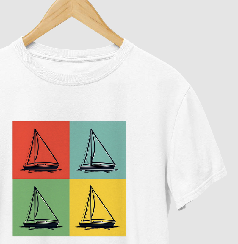 Sail Boat Pop Art - Algodão 30.1 