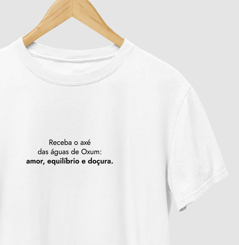 Camiseta Umbanda Axé das Águas de Oxum – Estampa Escura - Camiseta
