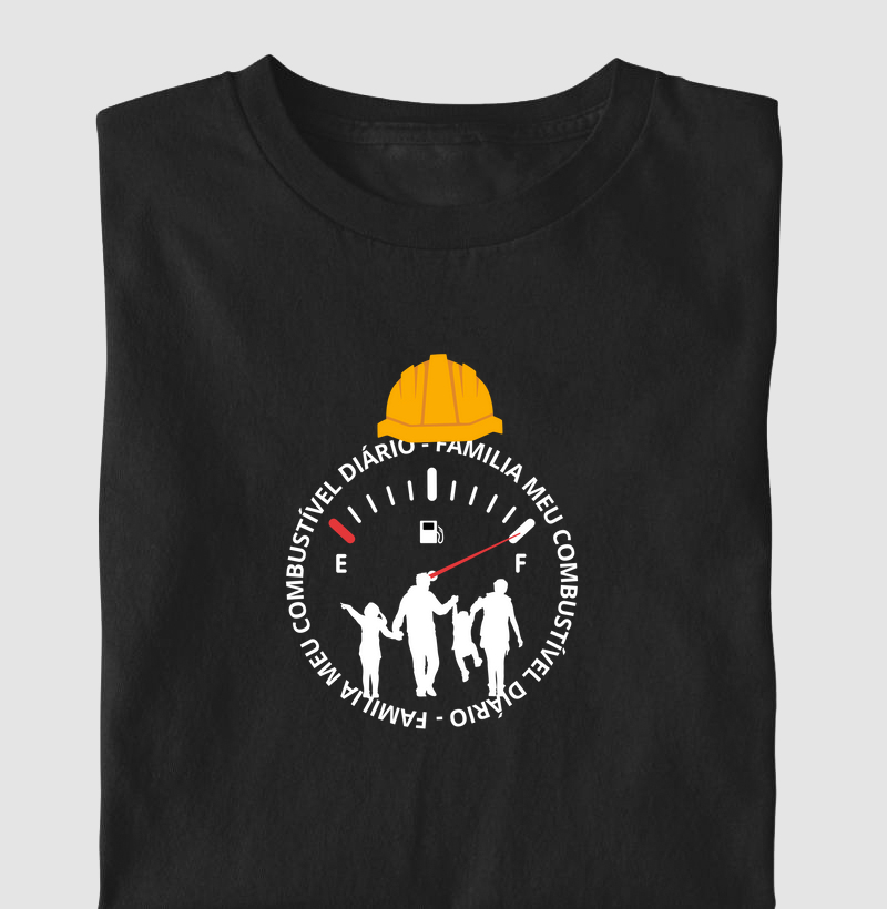 Camiseta Familia meu combustível diario - 2 filhos