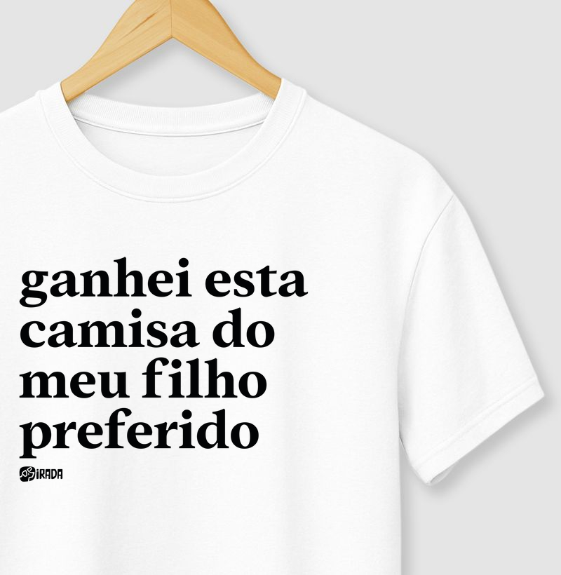 Ganhei esta camisa do meu filho preferido