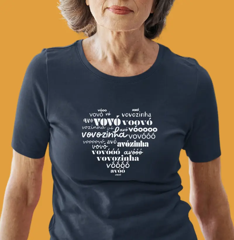 Avó, vovó, vozinha - formato coração