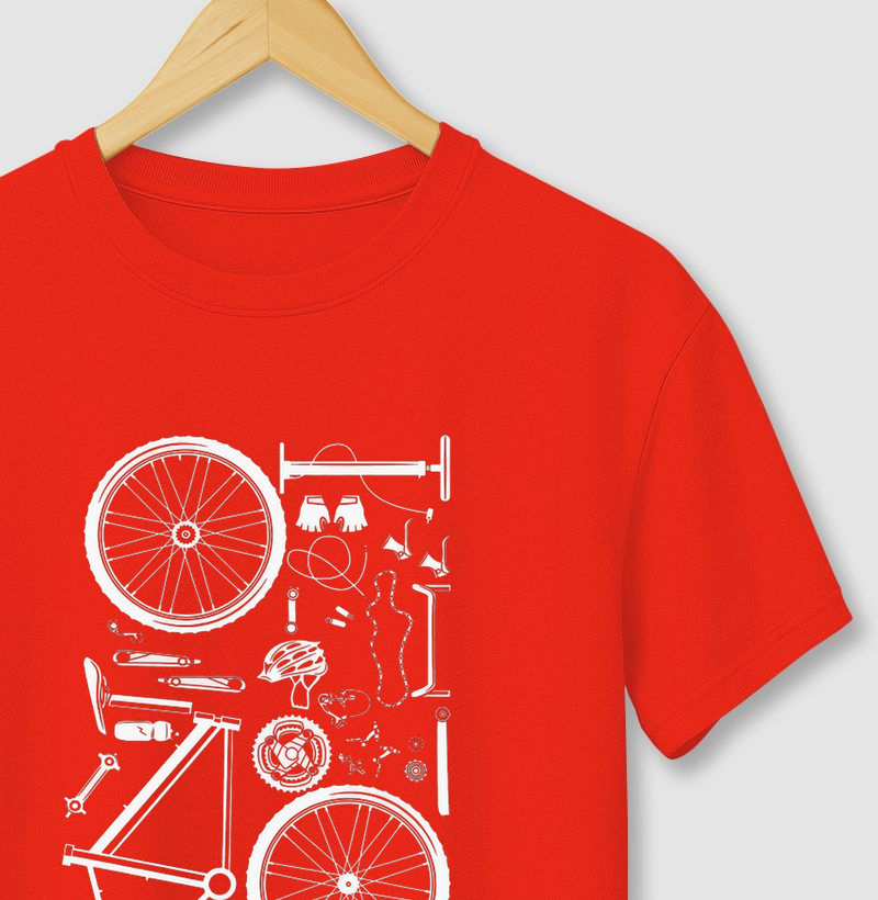 Camiseta DNA da Bicicleta | Componentes Bike | Kasual Bike