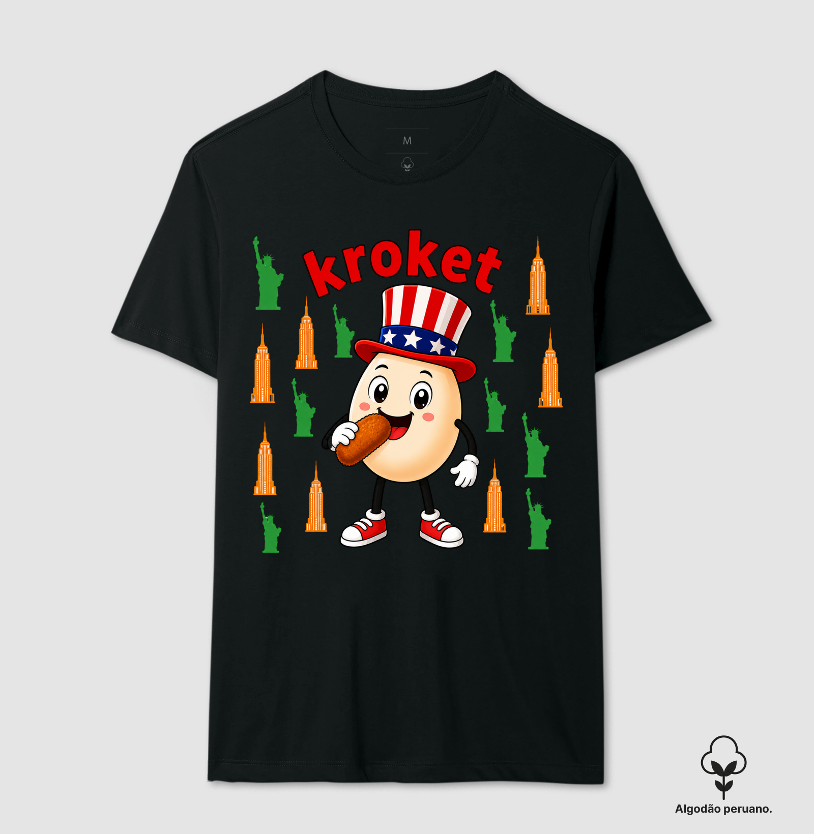 Egg Kroket - EUA - Camiseta Algodão Peruano