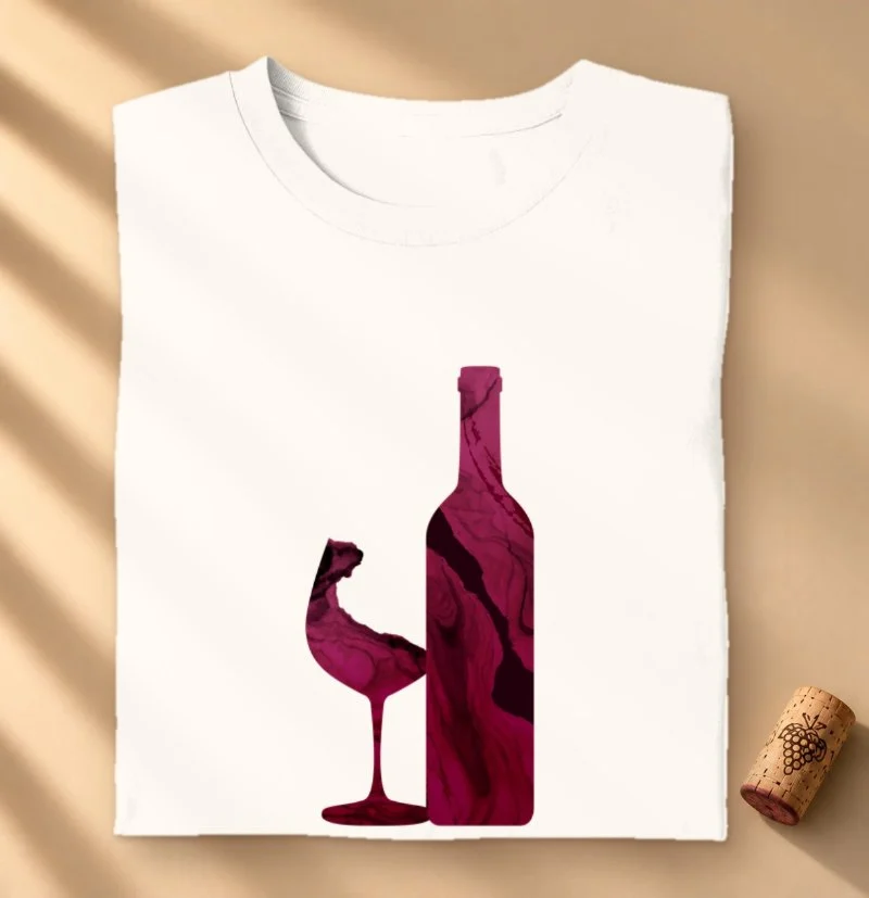 Camiseta Vinho Abstrato
