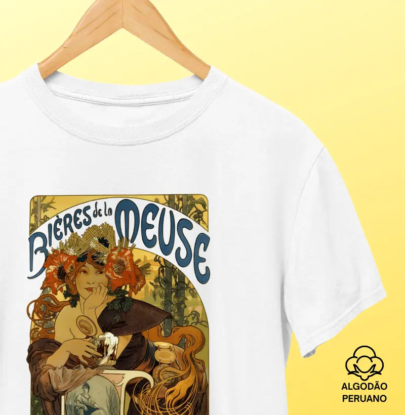 Bières de la Meuse - Camiseta Algodão Peruano