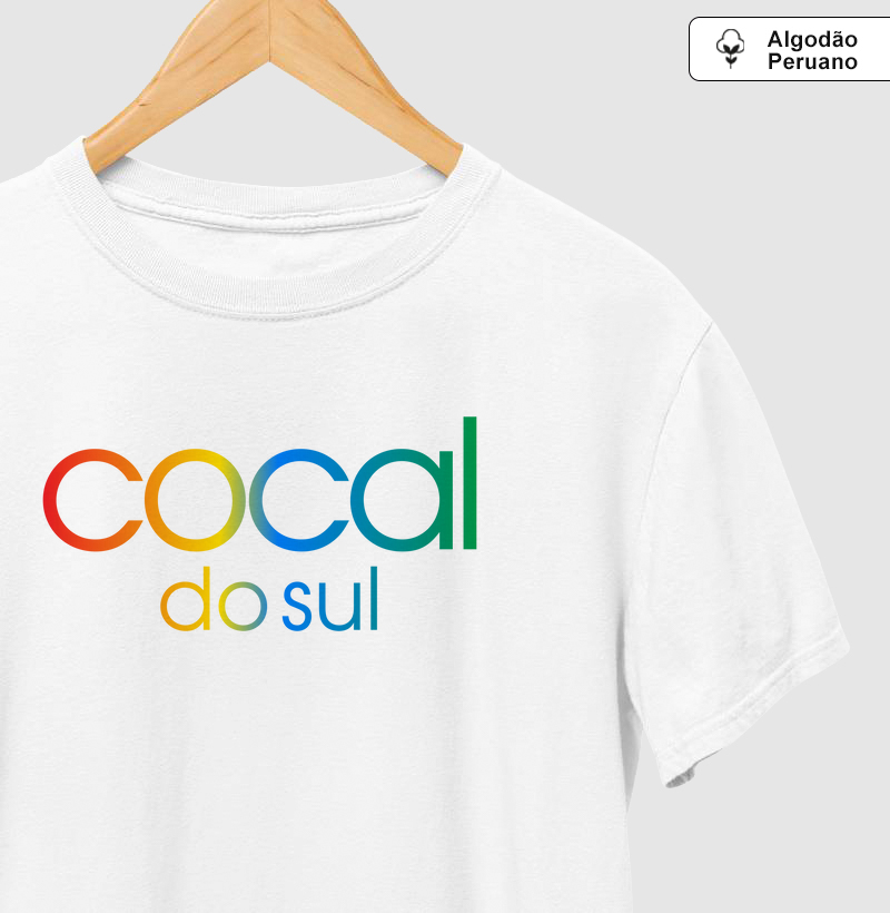 Camiseta Algodão Peruano Cocal do Sul Cores da Bandeira