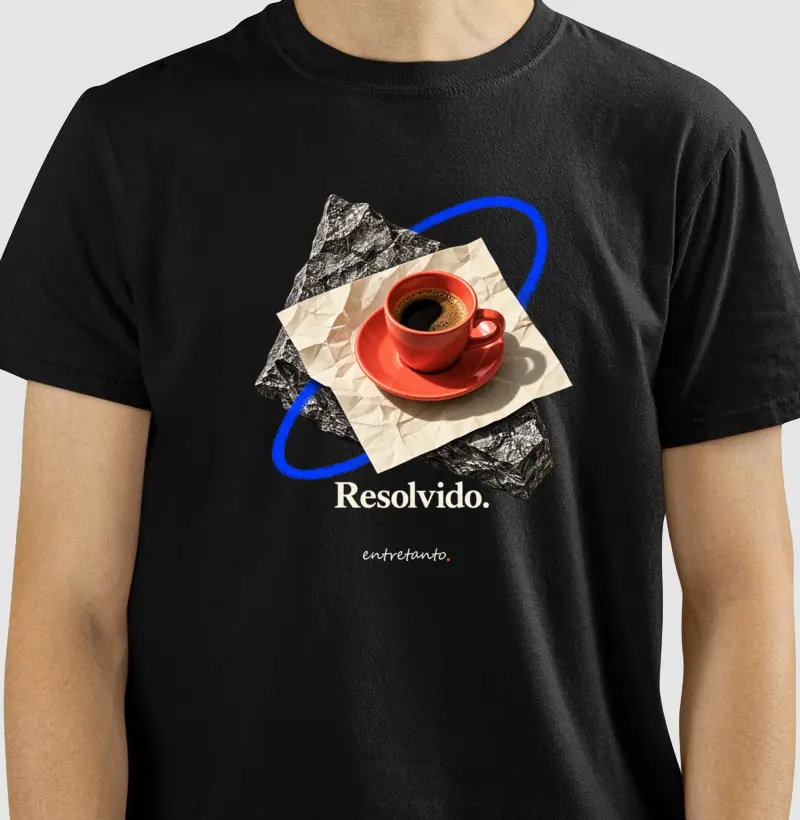 Camiseta Pedra, papel, café 