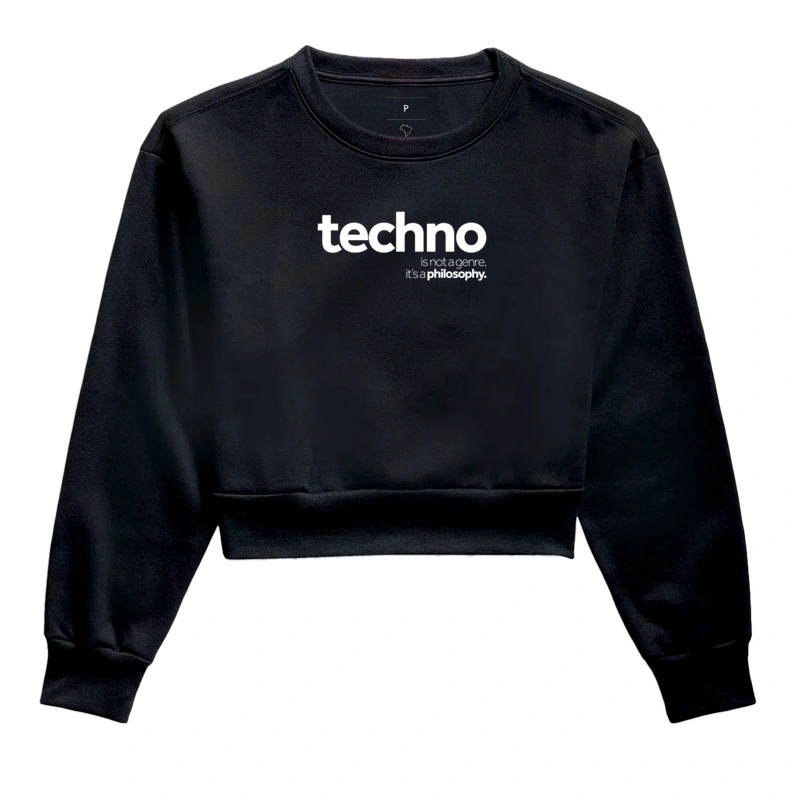 MOLETOM CROPPED TECHNO PHILOSOPHY
