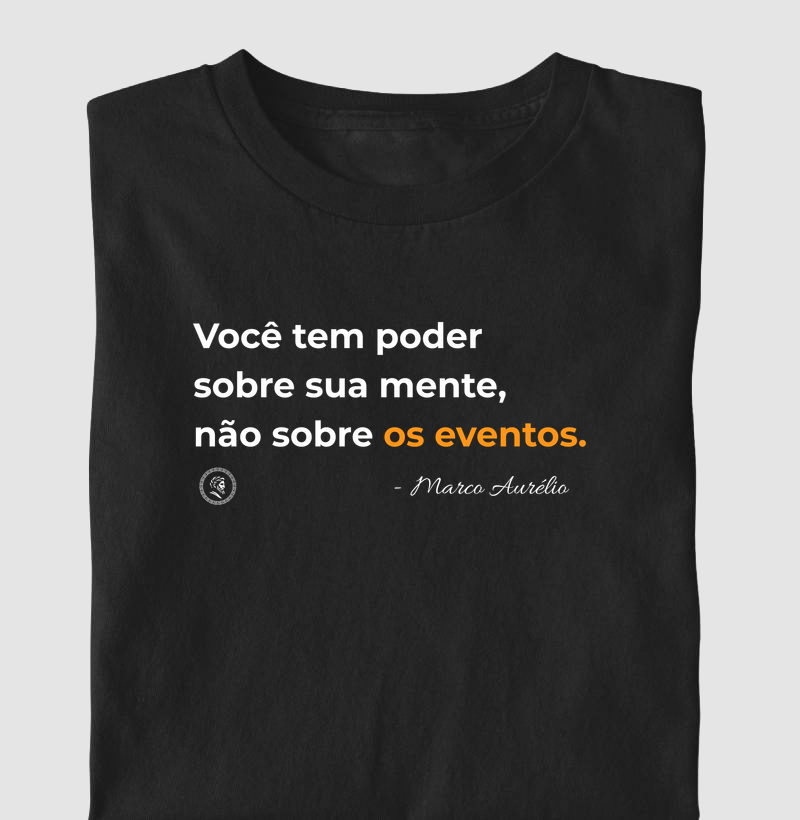 Camiseta Filosofia Estoicismo de Marco Aurélio " Poder"