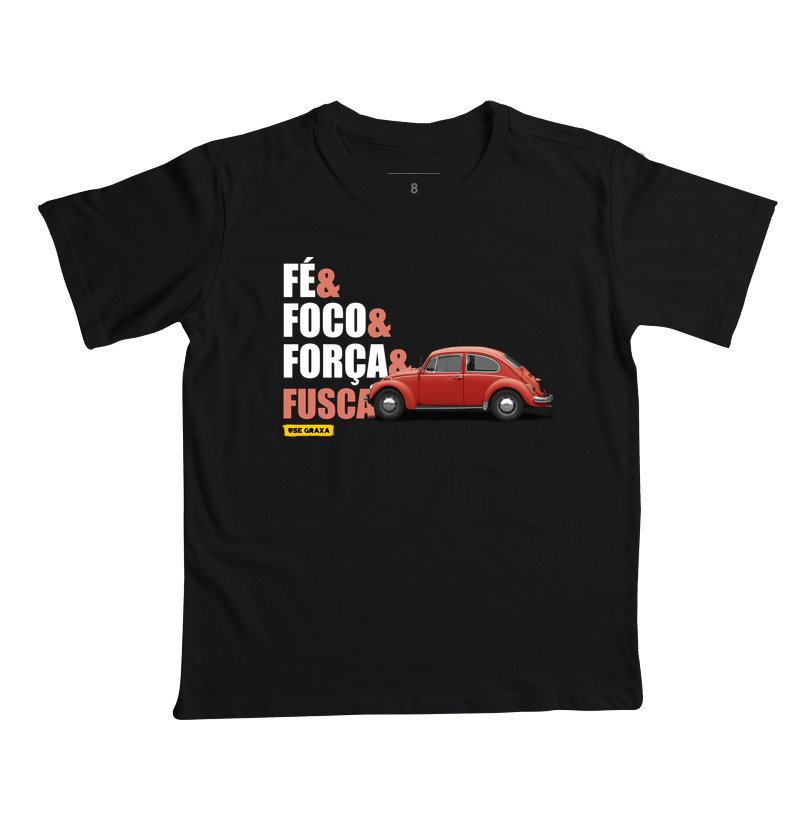 Fé Foco Força Fusca Vermelho