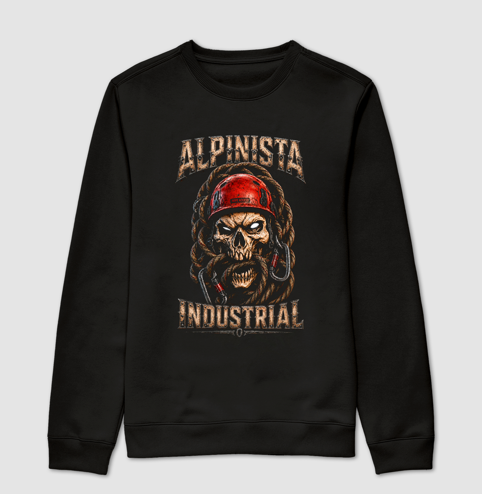 Caveira Agressiva Alpinista Industrial Rope Access