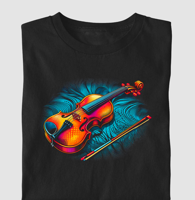 Camiseta Violino Pop Art