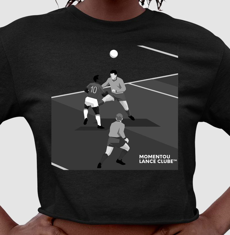 (Copa) Cropped Chapéu fantástico do Rei em preto e branco 