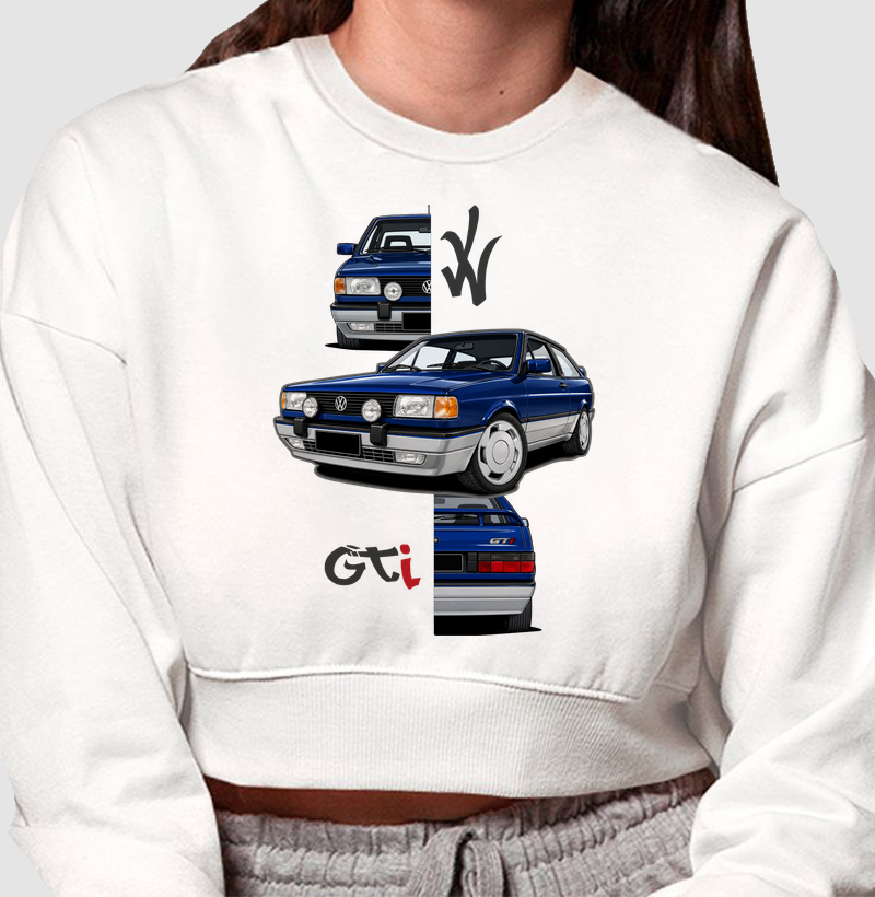Moletom cropped feminino Gol GTI