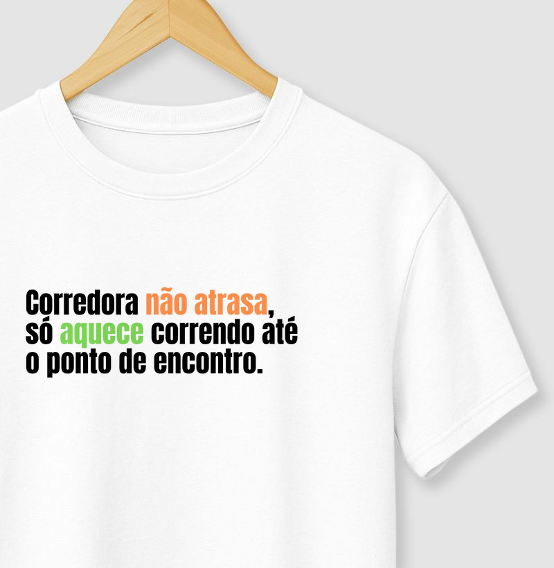 Corredor não atrasa, só aquece correndo até o ponto de encontro