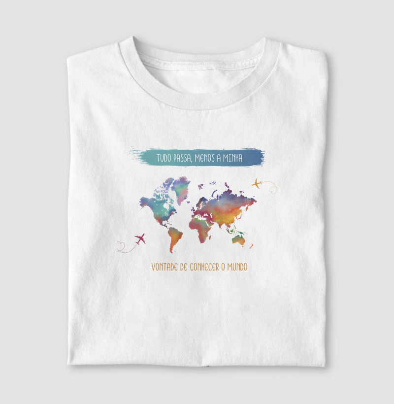camiseta mapa mundo